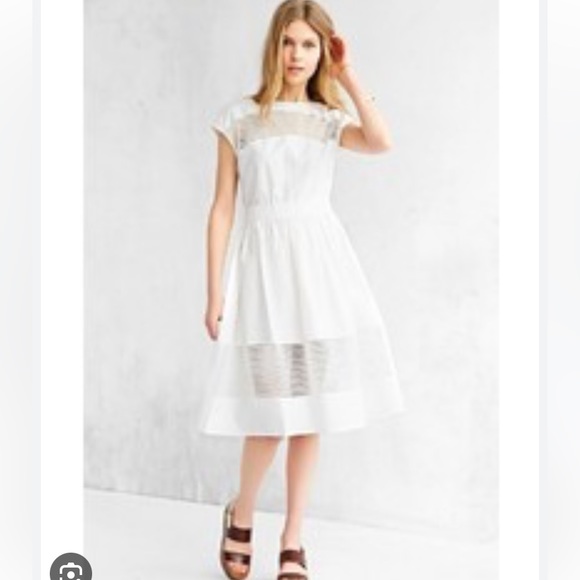 Antoinette Poplin Midi Dress S - Picture 2 of 10